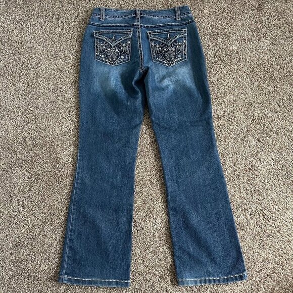 Nine West Bootcut Mid Rise Blue Jeans Women's Size 6/27 Average - Picture 2 of 5